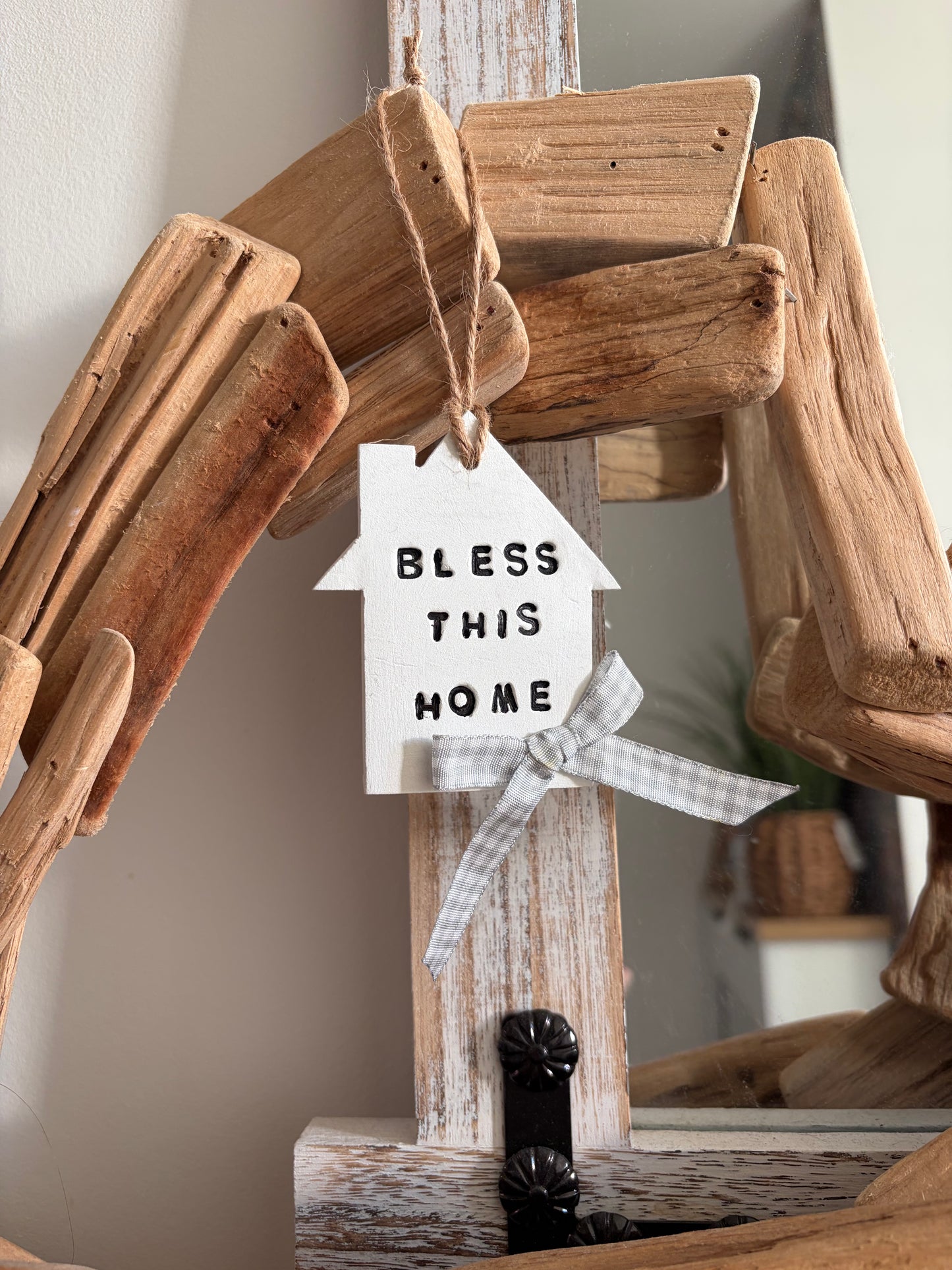 Clay 'Bless This House' Decoration