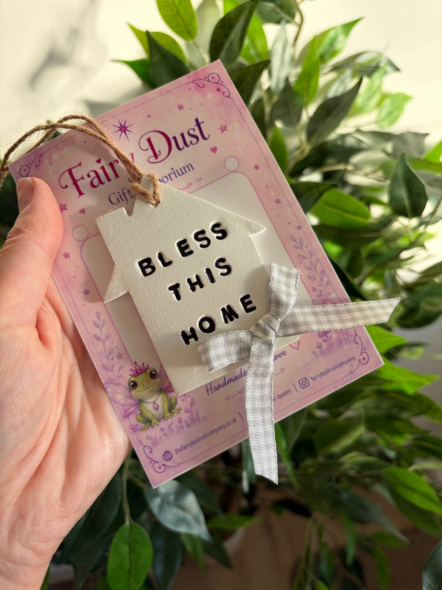 Clay 'Bless This House' Decoration